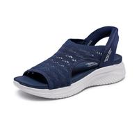 Skechers Ultra Flex 3.0-Sun Warmth Hands Free Slip-ins, Sandali Donna, Blu Mare, 39.5 EU