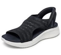 Skechers Sandalo da donna Ultra Flex 3.0-Sun Warmth Hands Free Slip-ins, Nero, 41 EU