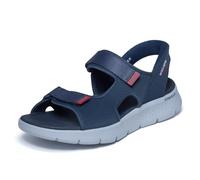 Skechers Sandalo da uomo senza mani libere Go Walk Flex Easy Entry Sandalo Sport, blu navy/rosso, 43 EU