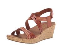 Skechers Sandalo donna con zeppa in sughero, Bagagli, 35.5 EU