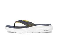 Skechers Sport Mens, Sandalo Schiuma Vapor Uomo, Navy KPU Giallo Trim, 41 EU