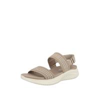 Skechers Ultra Flex 164090 Mocha Sandali per Donna in Tessuto con Chiusura a Strappo (Taglia 35)