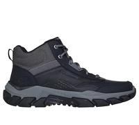 Skechers Santoro Hopkins, Stivali da Escursionismo Uomo, Black Leather/Synthetic/Mesh, 45 EU