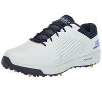 Skechers Scarpa da Golf da Uomo Elite Vortex, Ginnastica, Bianco Sintetico Navy Trim Blu Trim, 41 EU