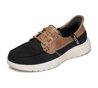 Skechers Scarpe da Barca da Donna, Nero/Bianco, 39 EU