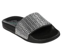 Skechers Pop Ups New Spark, Zoccoli Donna, Black Canvas Rhinestone Trim, 37 EU