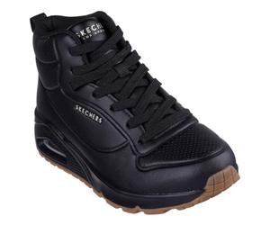 Skechers Scarpe da Ginnastica da Donna 2024 Uno Stand High Duraleather in Memory Foam raffreddate ad Aria, Nero, 39 EU