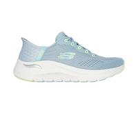 Skechers Scarpe da Ginnastica da Donna Senza Mani Arch Fit 2.0-Easy ChicSneaker, Bordo in Rete Blu Lime, 38 EU