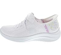 Skechers Scarpe da ginnastica da donna senza mani, ultra flessibili 3.0, brillanti, bianco, 39 EU
