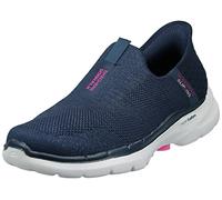 Skechers, Scarpe da Ginnastica da Donna Slip-on Go Walk 6-Fabulous View, Navy, 7.5 Wide
