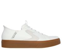 Skechers Scarpe da Ginnastica da Uomo Eden LX Strando, Finitura Naturale Duraleather Bianca, 47.5 EU