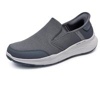 Skechers Scarpe da Ginnastica da Uomo Equalizer 5.0 Drayze Hands Free Slip-in, Carbone, 45 EU