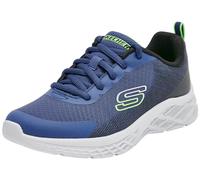 Skechers Scarpe da Ginnastica Microspec II Vovrix, da Bambino, Blu Navy Lime, 35.5 EU