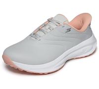 Skechers Scarpe da Golf da Donna Go Golf con Tomaia Sintetica con Lacci, Grigio Chiaro/Rosa, 36