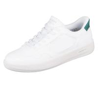 Skechers Scarpe da uomo Arch Fit Court Break - Comode Slip-in senza mani, bianco/verde, 6.5