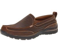Skechers Scarpe da Uomo Marrone Scuro ‘Superior Gains' in camoscio Slip-on, Marrone