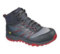 Skechers Scarpe da uomo Puxal FirmleConstruction, Grigio e rosso., 46 EU