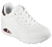 SKECHERS SCARPE DONNA MEMORY FOAM UNO - WEDGE HI STEPS AIR COOLED (177520WHT-BI)