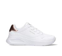 SKECHERS Scarpe Donna UNO LITE 177291 WHT Bianco Oro JGOLDCROW Memory Foam Walk