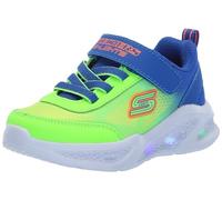 Skechers Sneaker unisex per bambini Meteor-Lights, Blu/Lime, 8 US Toddler
