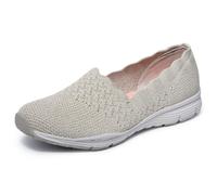 Skechers Seager - Stat, Sneaker Infilare Donna, Beige, 40 EU