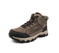 Skechers Selmen Melano, Stivali da escursionismo Uomo, Pelle Di Cioccolato W Mesh, 41 EU