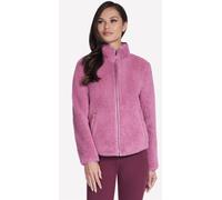 Skechers Sherpa Jacket Orsetto Zip Rosa Antico Donna JA218 ROS