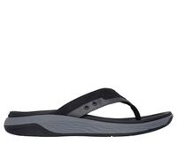 SKECHERS Silva Falco Nero Toe Post Flip Flop Sandalo Uomo Taglie 5-12/Nuovo