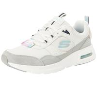 Skechers, Skech-Air Court Cool Avenue Donna, Light Blue Gray Leather Light Blue Mesh Mul, 37 EU
