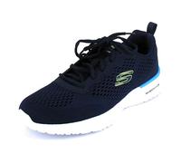 Skechers SKECH-AIR DYNAMIGHT TUNED UP, Scarpe da Ginnastica Uomo, Navy Engineered Mesh Pu Lime Trim, 40 EU