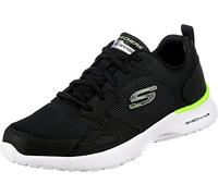 Skechers Skech-air Dynamight Venturik, Scarpe da ginnastica Uomo, Nero Sintetico Tessile Lime Trim, 41 EU