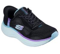Skechers Skech Cloud - Sneaker da Donna, Senza Lacci, Senza Mani, Nero/Multicolore, 35.5 EU