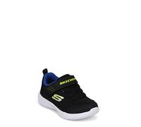 Skechers Skech-stepz 2.0 Mini Wanderer, Scarpe da Ginnastica Bambini e ragazzi, Nero Black Textile Synthetic Blue Lime Trim, 23 EU