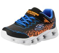 Skechers Sneaker Bambino – Nero sintetico con dettagli blu e arancioni