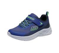 Skechers Boys, Sneaker, Navy Textile/Synthetic/Black & Lime Trim, 37.5 EU