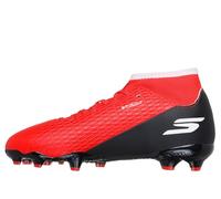 Skechers SKX_2 Jr High Youth MG - Scarpette da Calcio Leggere per Bambini, Colore Rosso/Sintetico/Finiture Nere, Taglia 1 Bambino UK