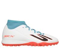 Skechers SKX_2 Jr High Youth TF Shoes in Bianco/Turchese, Taglia 35