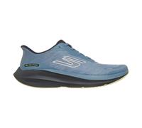 Skechers Uomo Aero Pulse Performance Running Shoes - Lightweight Engineered Mesh Low-Top Daily Runner with Arch Support Slip-in ALLENATRICE, Blue Textile Lime Trim, 43.5 EU