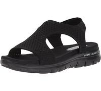 Skechers Flex Appeal 2.0-Deja VU, Sandalo Sportivo Donna, Nero, 39 EU