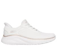 Skechers Slip-ins BOBS Sport Scarpe Donna Bianche Senza Lacci con Memory Foam