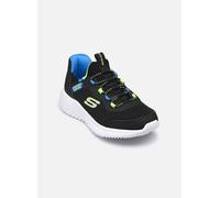 Skechers Bounder Brisk-Burst, Scarpe da Ginnastica, Black/Lime, 27 EU