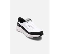 Skechers Sneaker da Uomo Contour Foam Cozy Fit Hands Free Slip-inSneaker, Bianco Mesh Duraleather Nero Trim, 43 EU