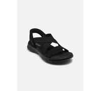 Skechers Sandali da Donna Go Walk Flex Glimmer Up Hands Free Slip-Ins, Nero/Nero, 39 EU, Nero, 39 EU