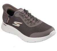 Skechers Slip-ins Go Walk Flex Scarpe Uomo Senza Lacci Memory Foam Marrone Nuova