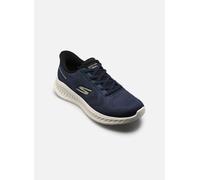 Skechers Go Walk Now Payton - Sneaker da Uomo, in Tessuto Blu Navy/Finiture Bianche, 42