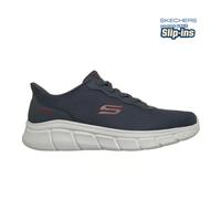 SKECHERS SLIP INS SCARPE UOMO SPORT BOBS FLEX GLACIAL 118113 BLU DAL 40 AL 45