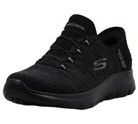 Skechers Slip-ins: Summits Dazzling Haze Sneaker da donna senza lacci, Nero/nero, 6 X-Wide