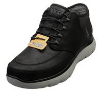 Skechers Vertici Slip-in a Mani libere, Scarpe da Ginnastica Uomo, Black Suede Charcoal Trim, 46 EU