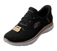 Skechers Slip-Ins Summits Vegan Fashion Trainers Nero Rosa Oro Donna - 38 EU