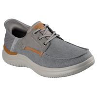 Skechers Slip-ins Uomo RF: Hasting - Niko Moc Toe Bungee Lace Slip-on ScarpeScarpa da Barca, Grigio, 9.5 UK X-Wide